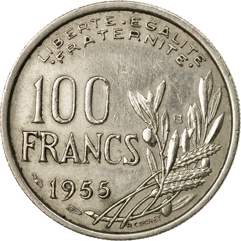Coin, France, Cochet, 100 Francs, 1955, Beaumont - Le Roger, EF(40-45)