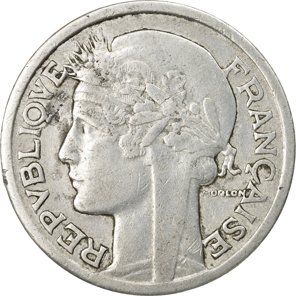 Munten, Frankrijk, Morlon, 2 Francs, 1941, Paris, FR+, Aluminium, KM:886a.1, Le