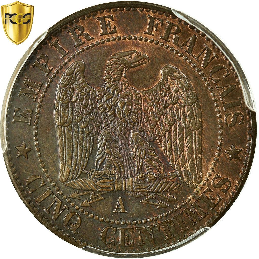 Coin, France, Napoleon III, Napoléon III, 5 Centimes, 1865, Paris, PCGS