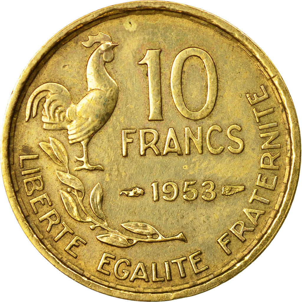 Münze, Frankreich, Guiraud, 10 Francs, 1953, Paris, SS, Aluminum-Bronze
