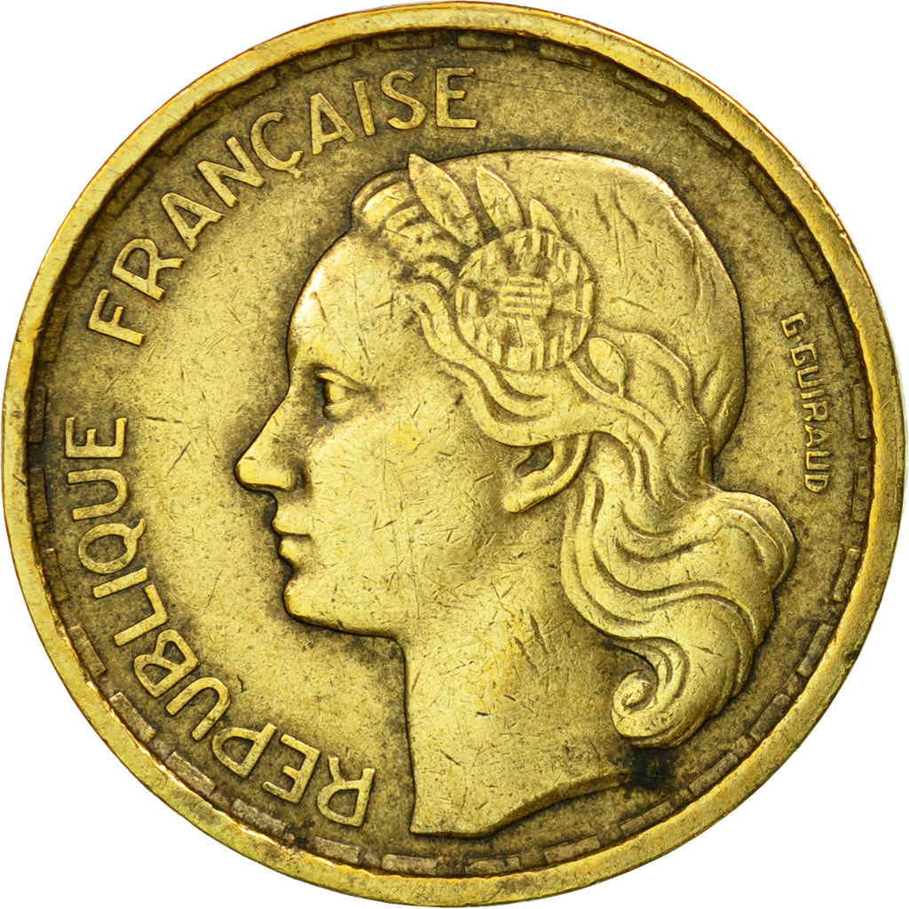 Coin, France, Guiraud, 10 Francs, 1950, Paris, EF(40-45), Aluminum-Bronze