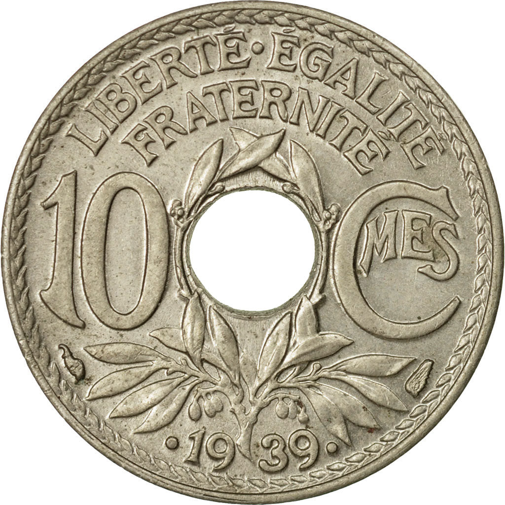 Coin, France, Lindauer, 10 Centimes, 1939, Paris, EF(40-45), Nickel-Bronze