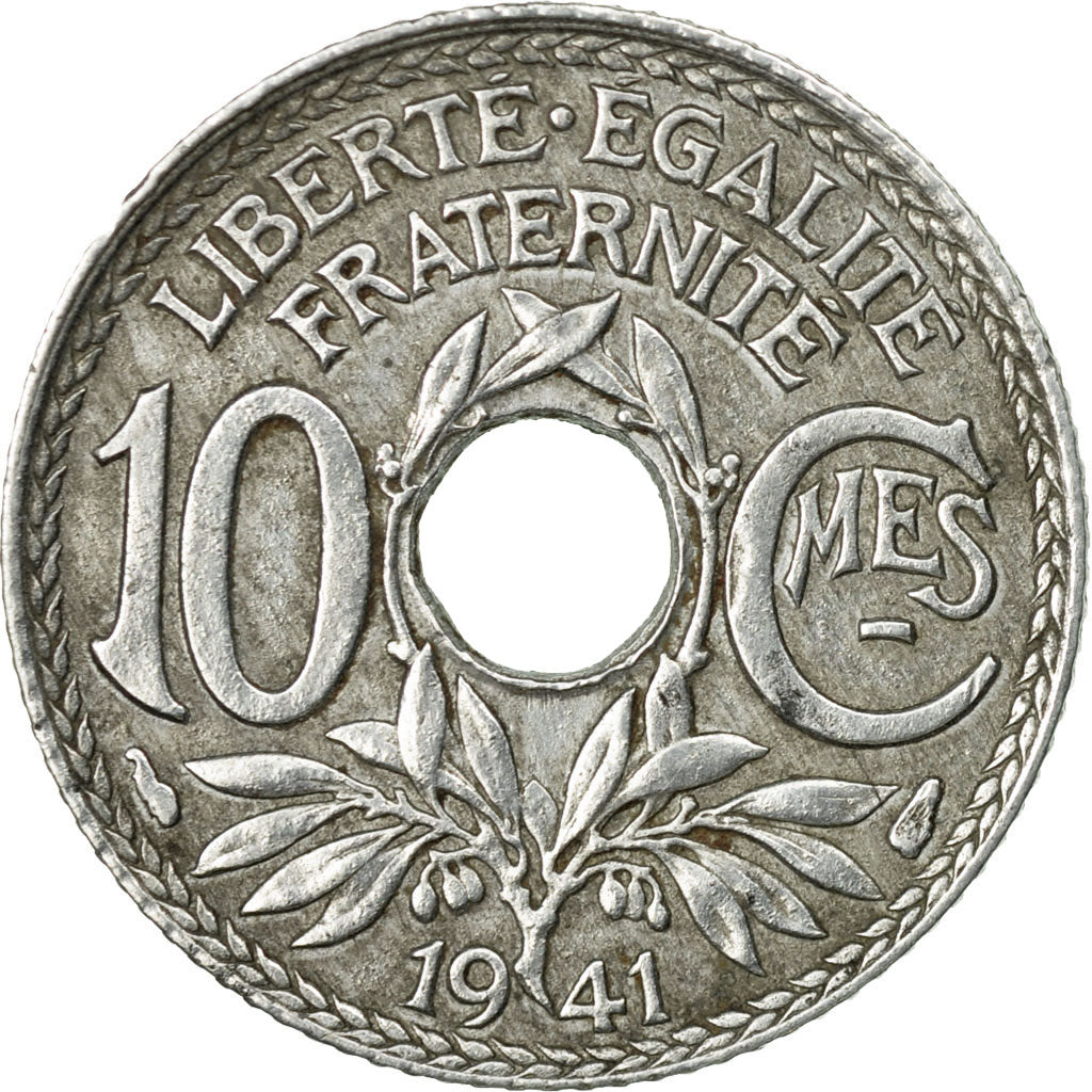 Coin, France, Lindauer, 10 Centimes, 1941, Paris, EF(40-45), Zinc, KM:896, Le