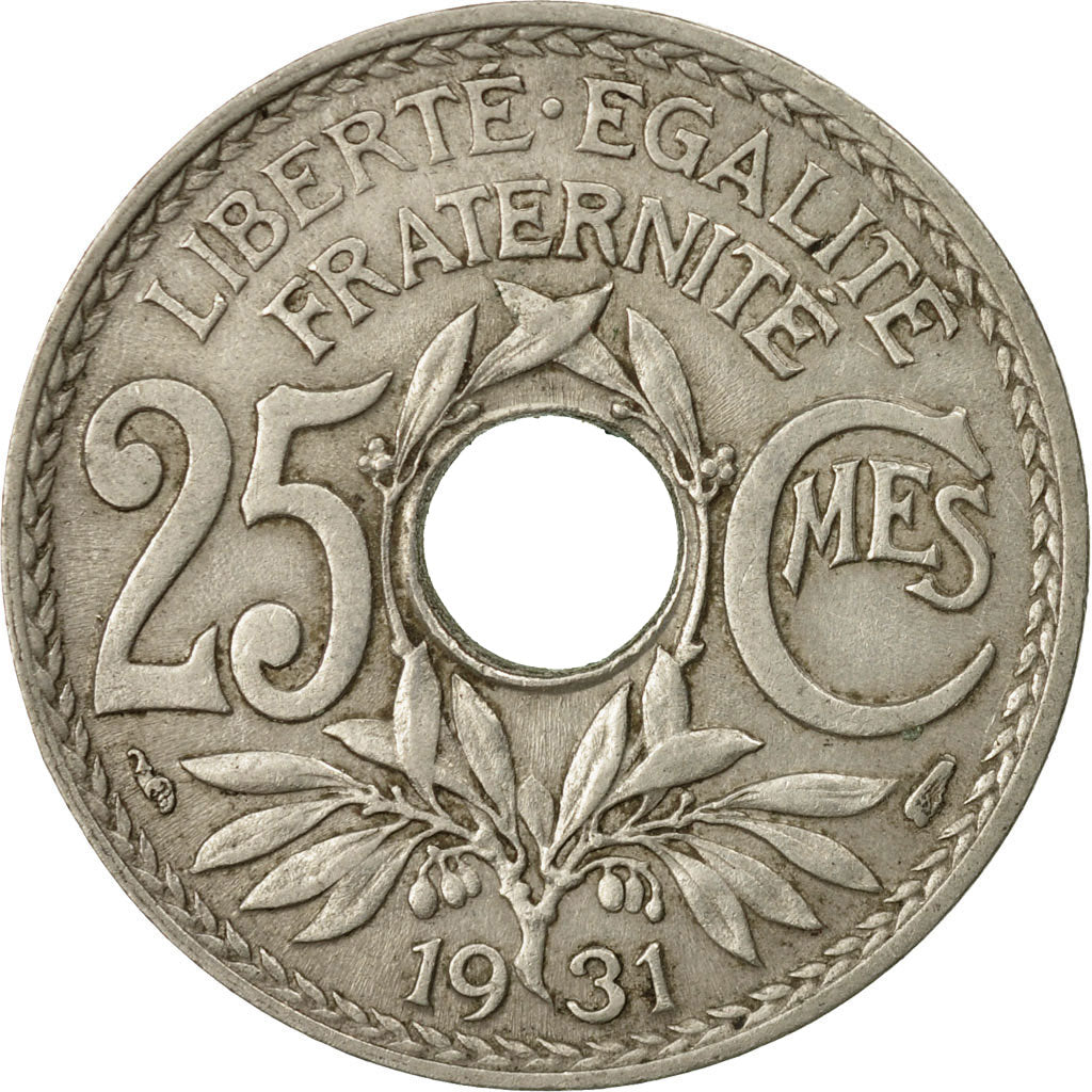 Monnaie, France, Lindauer, 25 Centimes, 1931, TTB, Copper-nickel, KM:867a, Le