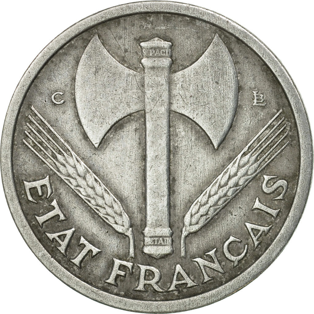 Coin, France, Bazor, Franc, 1944, Castelsarrasin, EF(40-45), Aluminum, KM:902.3