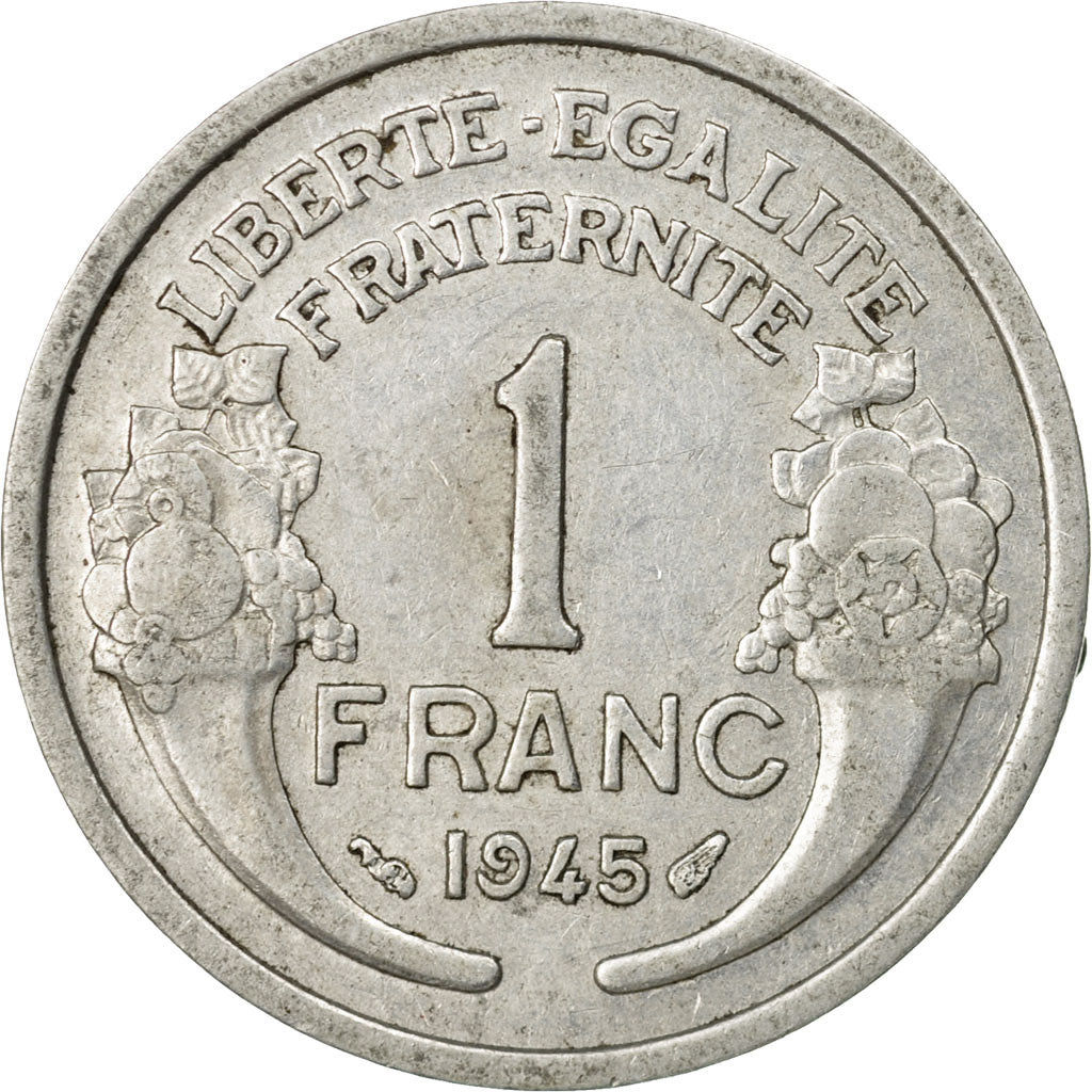 Monnaie, France, Morlon, Franc, 1945, Paris, TTB, Aluminium, KM:885a.1, Le