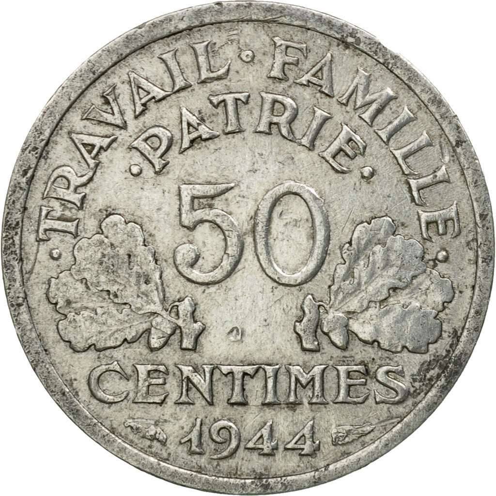 Monnaie, France, Bazor, 50 Centimes, 1944, Castelsarrasin, TB, Aluminium