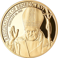 Cook Islands, Medal, Elysabeth II, 1 Dollar, Resignation of Benedict XVI, 2013