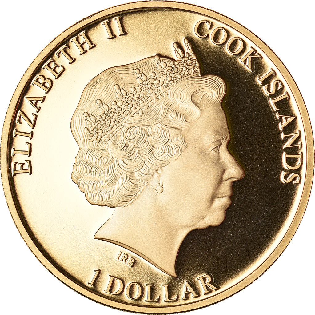 Cook Islands, Medal, Elysabeth II, 1 Dollar, Resignation of Benedict XVI, 2013