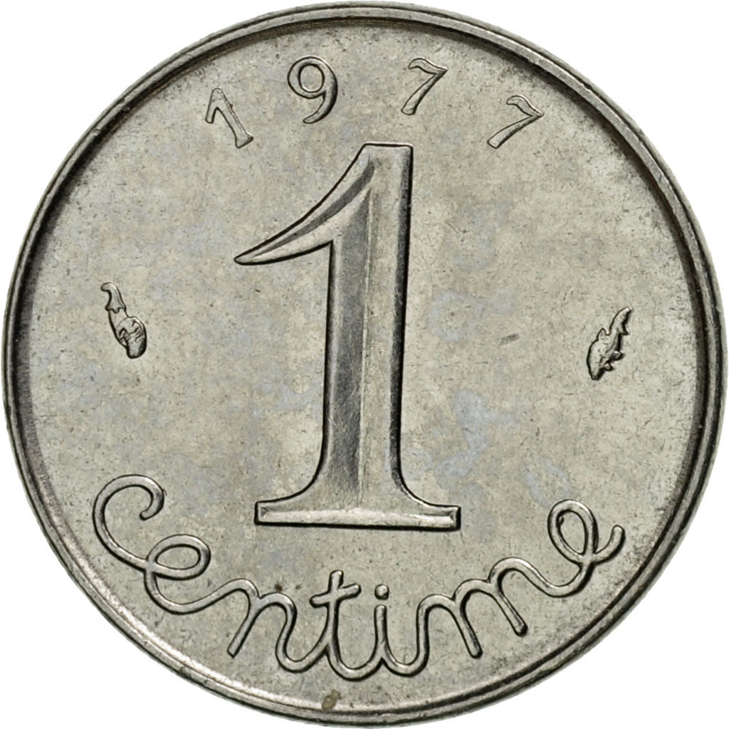 Moneta, Francja, Épi, Centime, 1977, Paris, EF(40-45), Stal nierdzewna, KM:928