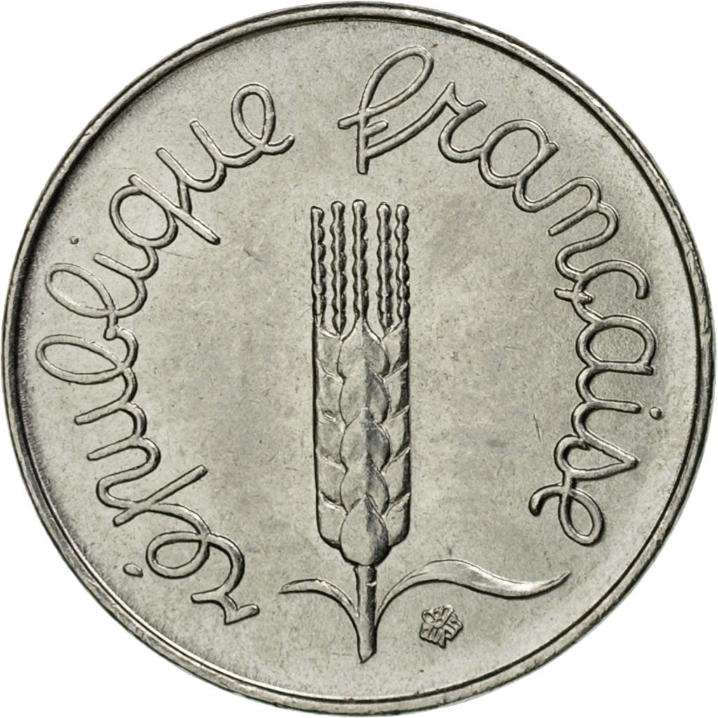 Moneda, Francia, Épi, Centime, 1975, Paris, MBC, Acero inoxidable, KM:928, Le