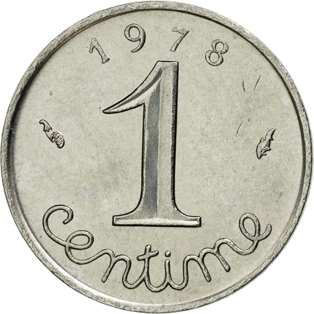 Munten, Frankrijk, Épi, Centime, 1978, Paris, ZF+, Stainless Steel, KM:928, Le