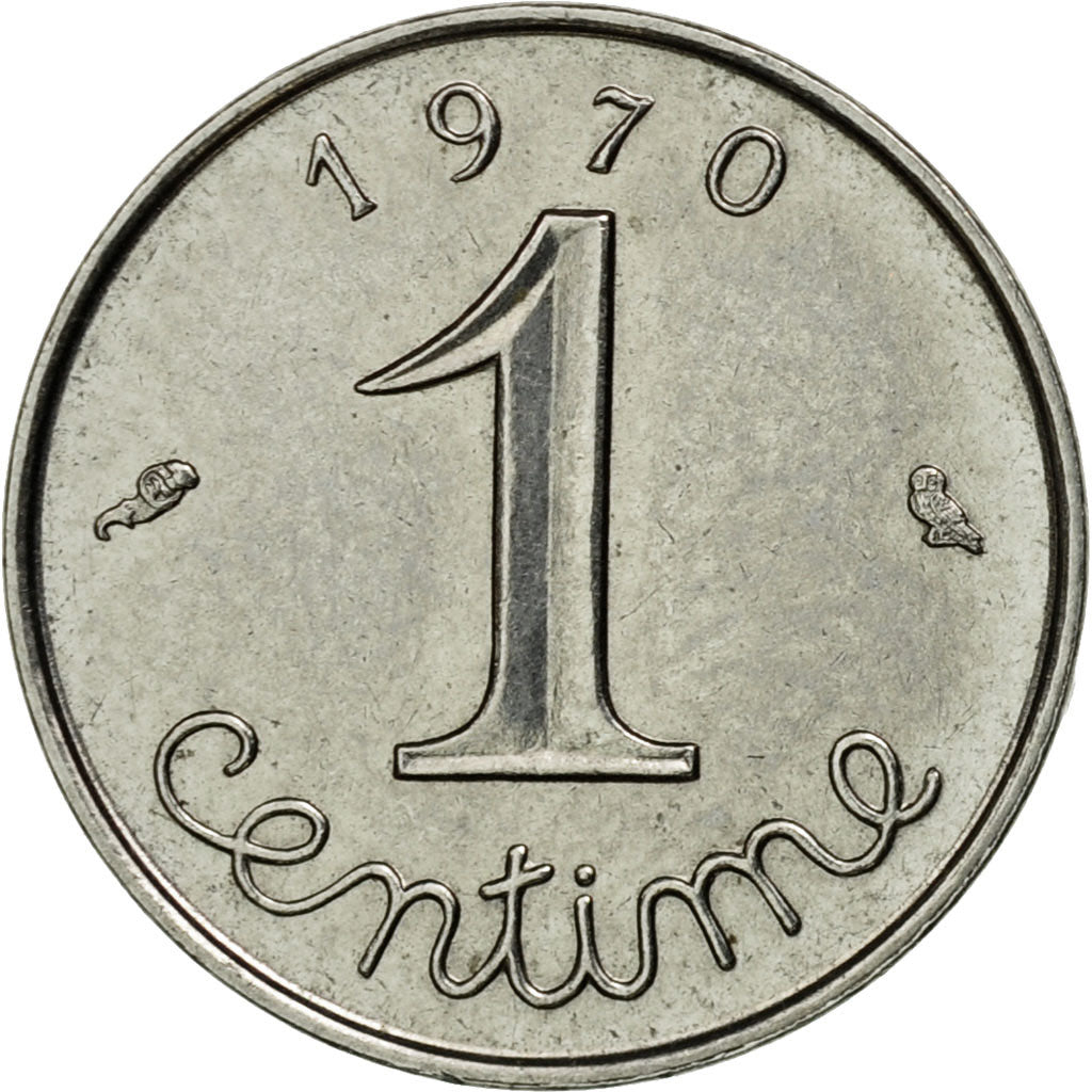 Moneda, Francia, Épi, Centime, 1970, Paris, MBC+, Acero inoxidable, KM:928, Le