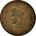 Munten, Frankrijk, Cérès, 5 Centimes, 1876, Paris, PR+, Bronze, Gadoury:157a