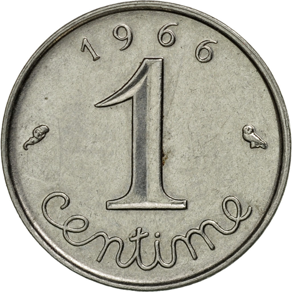 Moneta, Francja, Épi, Centime, 1966, Paris, VF(30-35), Stal nierdzewna, KM:928