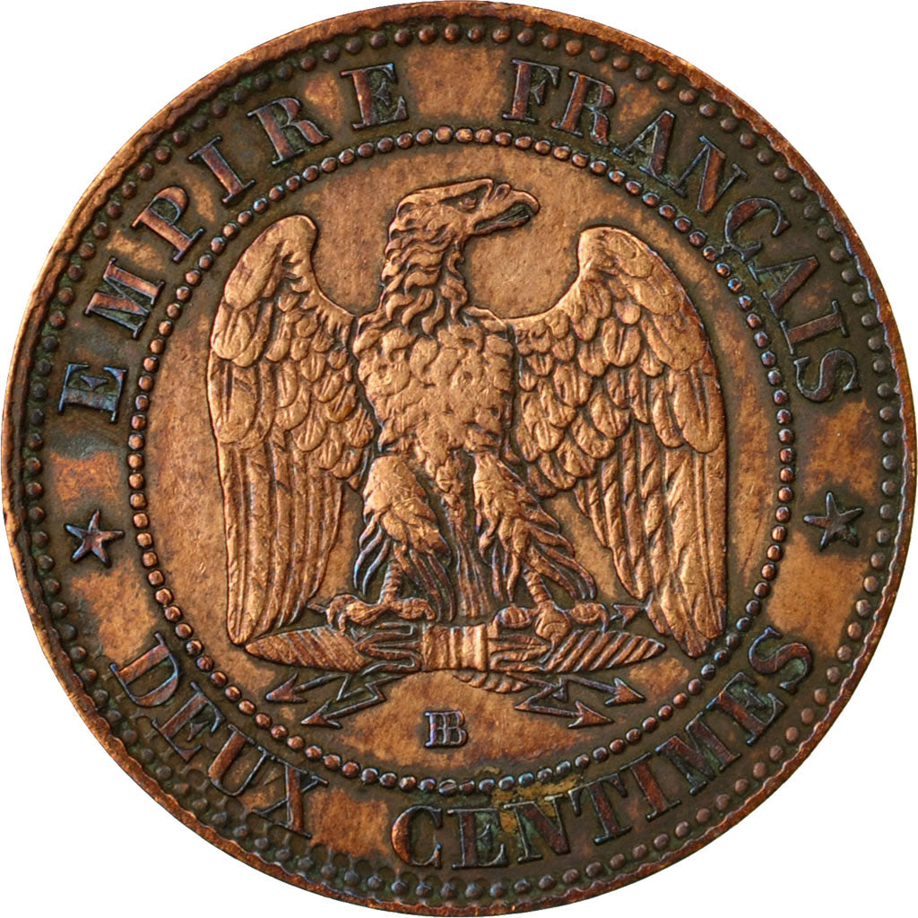 Coin, France, Napoleon III, Napoléon III, 2 Centimes, 1854, Strasbourg