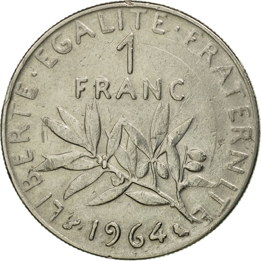 Münze, Frankreich, Semeuse, Franc, 1964, Paris, S+, Nickel, KM:925.1