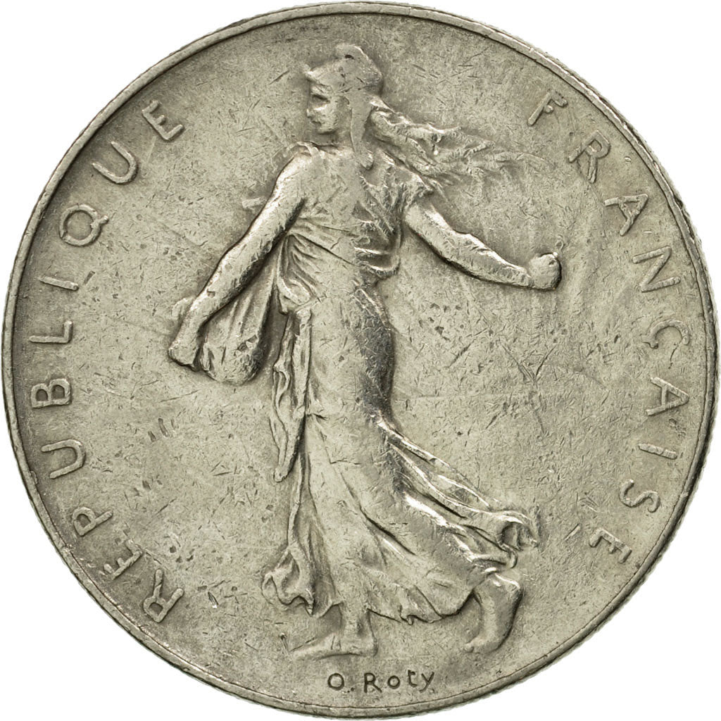 Moneta, Francja, Semeuse, Franc, 1975, Paris, VF(30-35), Nikiel, KM:925.1