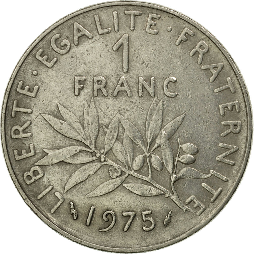 Moneta, Francja, Semeuse, Franc, 1975, Paris, VF(30-35), Nikiel, KM:925.1