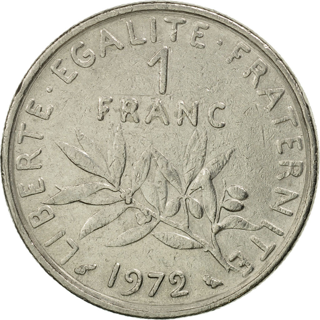 Münze, Frankreich, Semeuse, Franc, 1972, Paris, S+, Nickel, KM:925.1