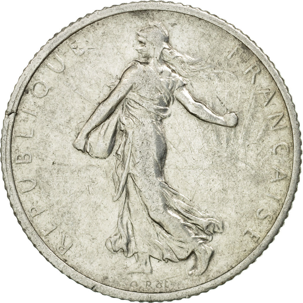 Monnaie, France, Semeuse, Franc, 1918, Paris, TB+, Argent, Gadoury:467, KM:844.1