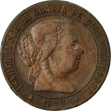 Coin, Spain, Isabel II, 2-1/2 Centimos, 1868, Madrid, EF(40-45), Copper