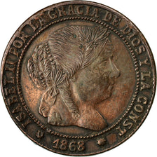 Coin, Spain, Isabel II, 2-1/2 Centimos, 1868, Madrid, EF(40-45), Copper