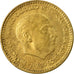 Coin, Spain, Francisco Franco, caudillo, Peseta, 1965, AU(50-53)