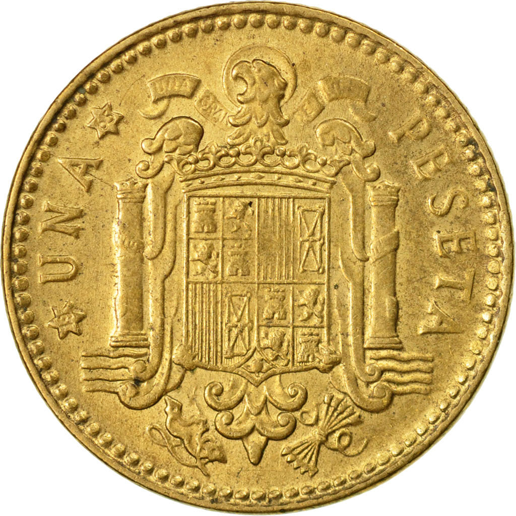 Coin, Spain, Francisco Franco, caudillo, Peseta, 1965, AU(50-53)