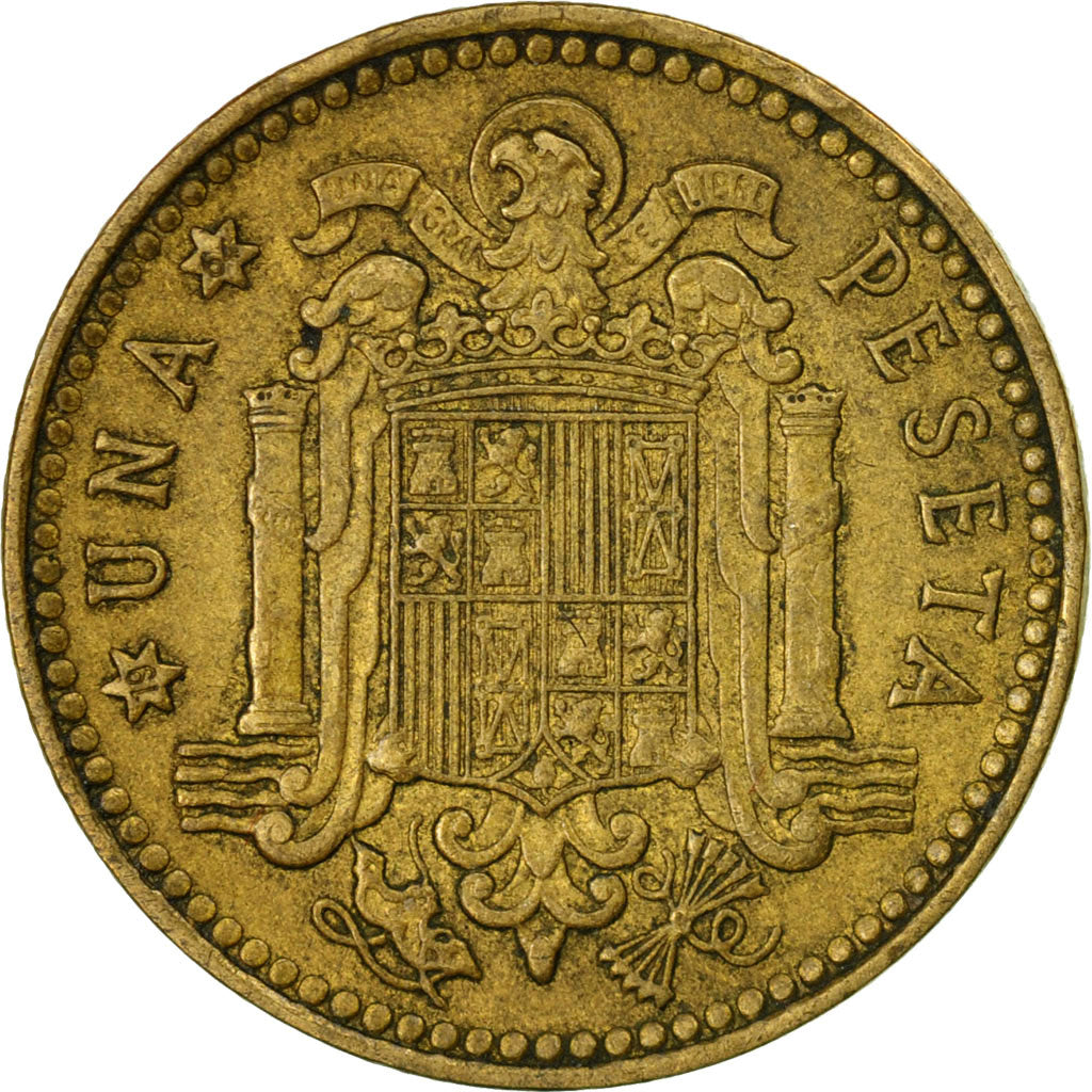 Coin, Spain, Francisco Franco, caudillo, Peseta, 1964, VF(20-25)