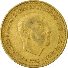 Moneda, España, Francisco Franco, caudillo, Peseta, 1973, BC+, Aluminio -