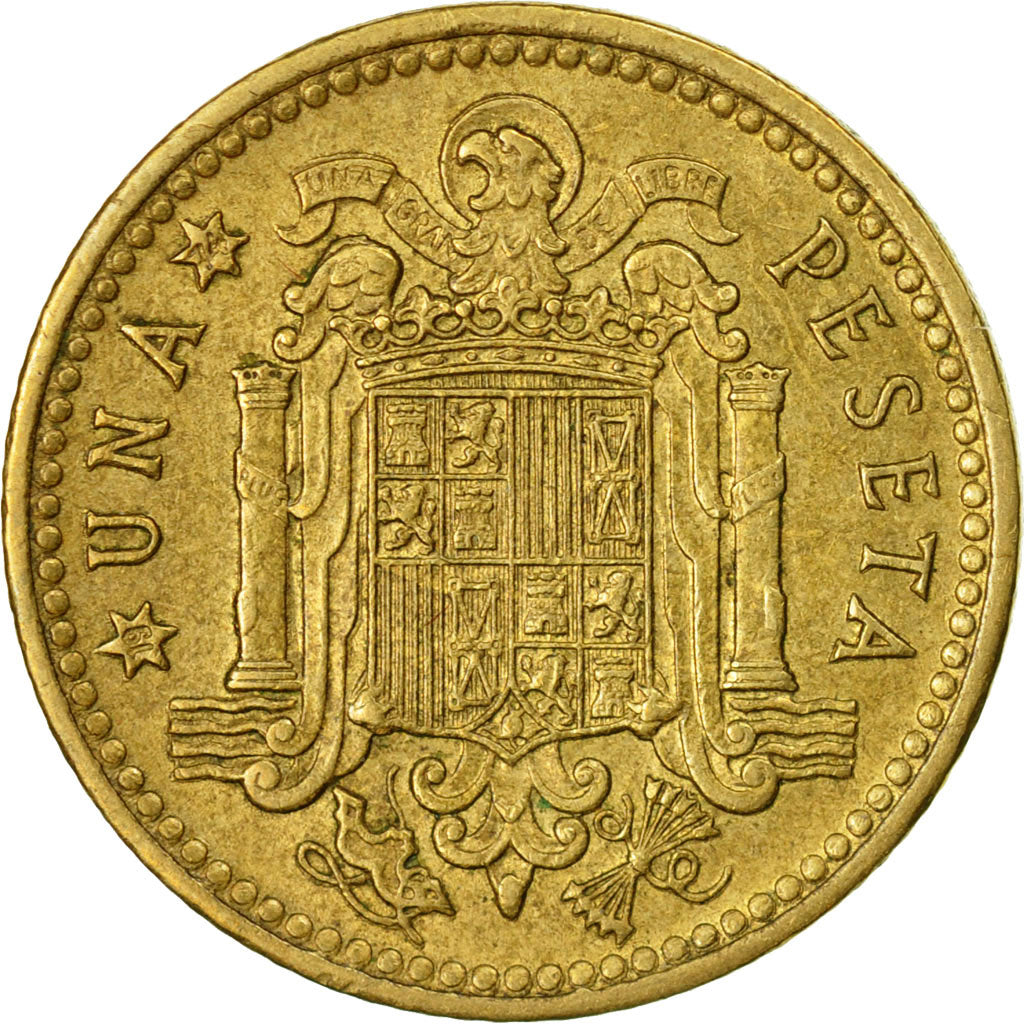 Coin, Spain, Francisco Franco, caudillo, Peseta, 1974, VF(30-35)