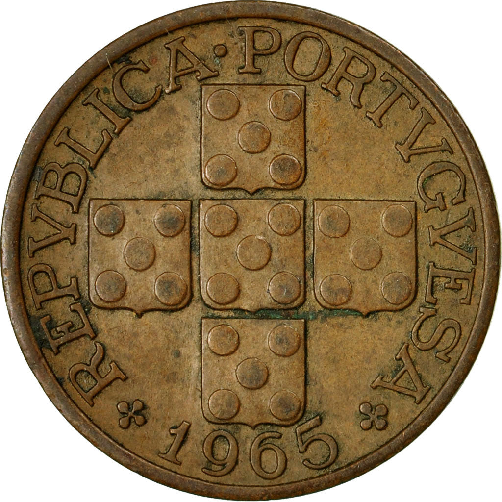 Coin, Portugal, 20 Centavos, 1965, VF(30-35), Bronze, KM:584