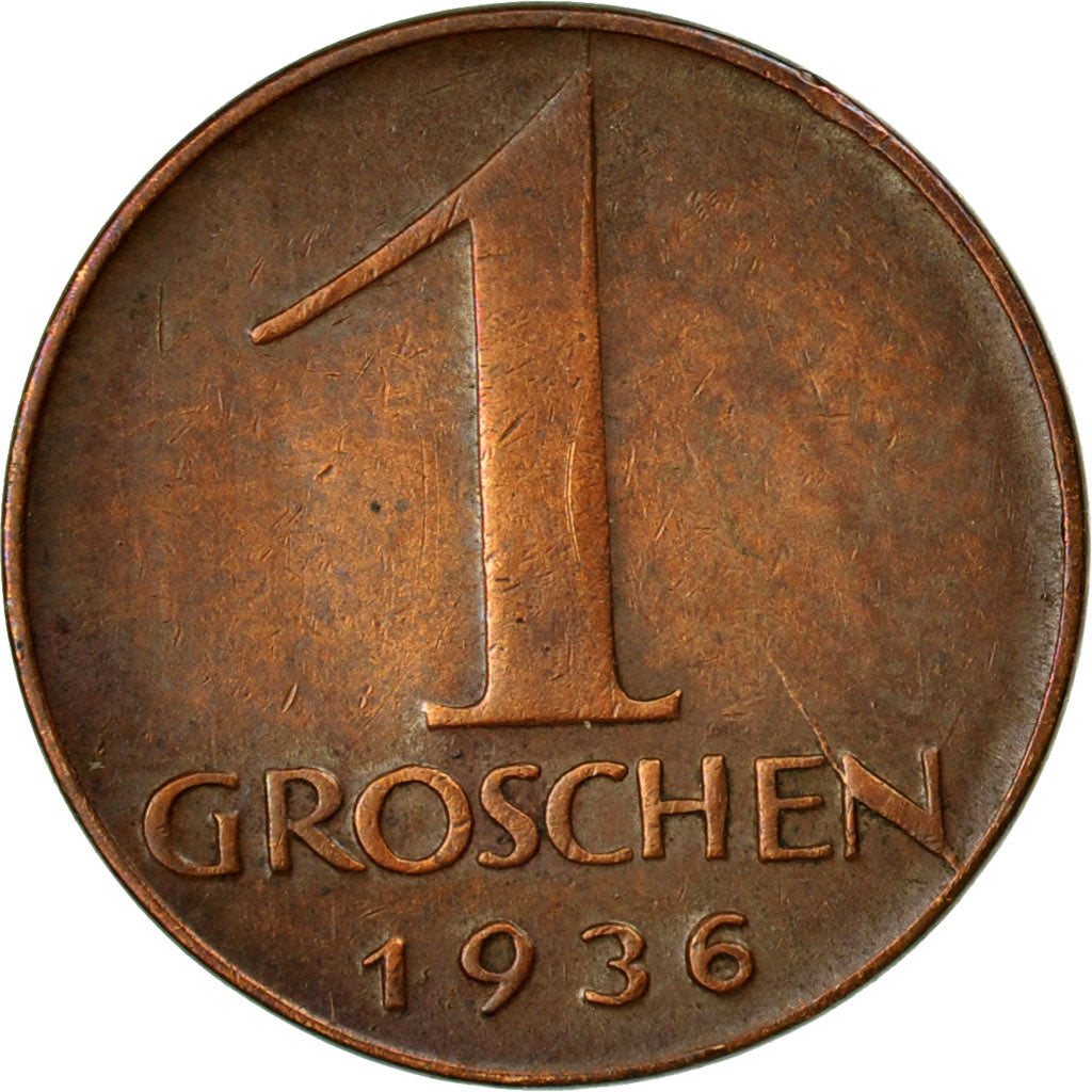 Coin, Austria, Groschen, 1936, AU(55-58), Bronze, KM:2836
