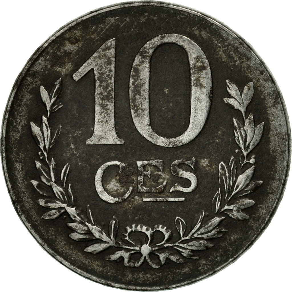 Coin, Luxembourg, Charlotte, 10 Centimes, 1918, EF(40-45), Iron, KM:31