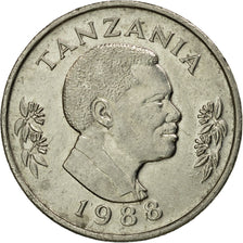 Coin, Tanzania, Shilingi, 1988, British Royal Mint, EF(40-45), Nickel Clad