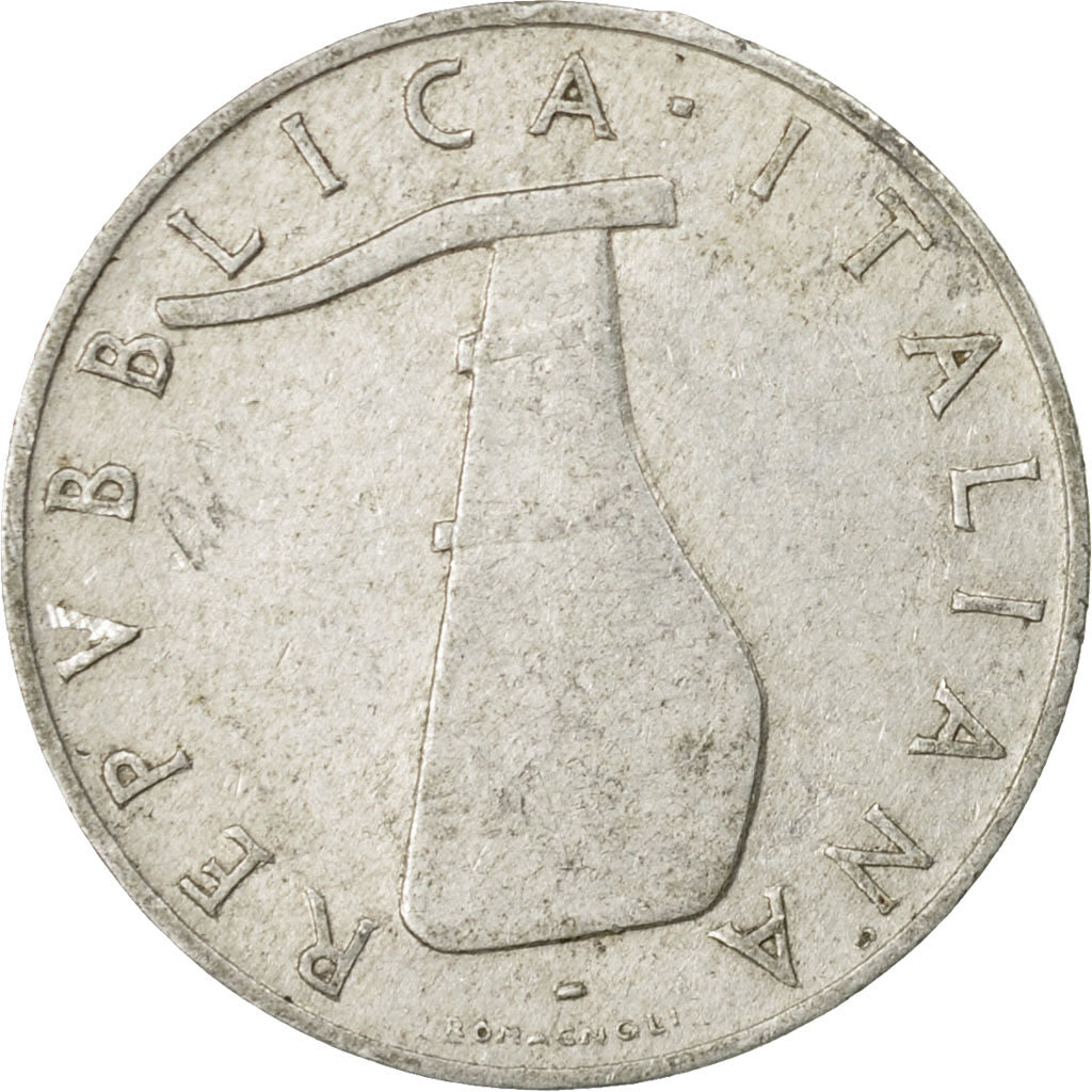 Coin, Italy, 5 Lire, 1952, Rome, AU(55-58), Aluminum, KM:92