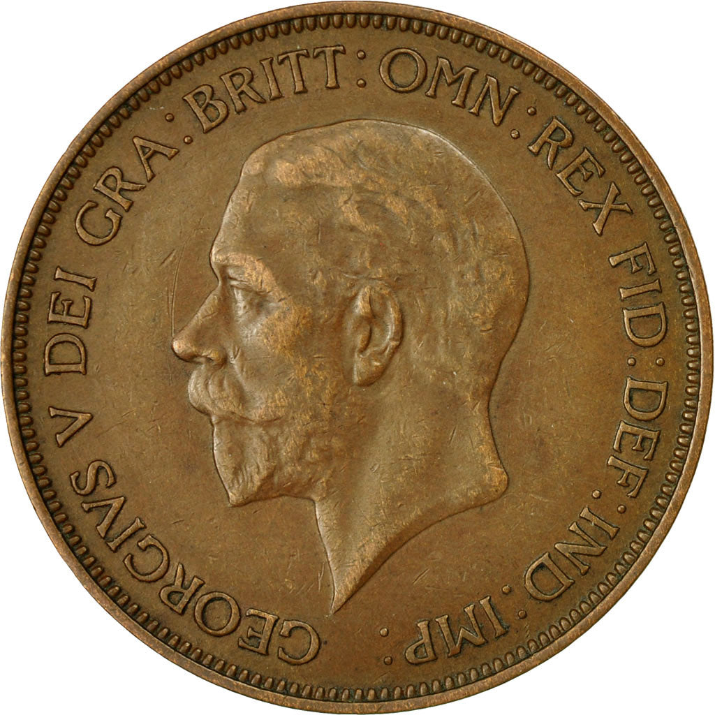 Coin, Great Britain, George V, Penny, 1935, AU(50-53), Bronze, KM:838