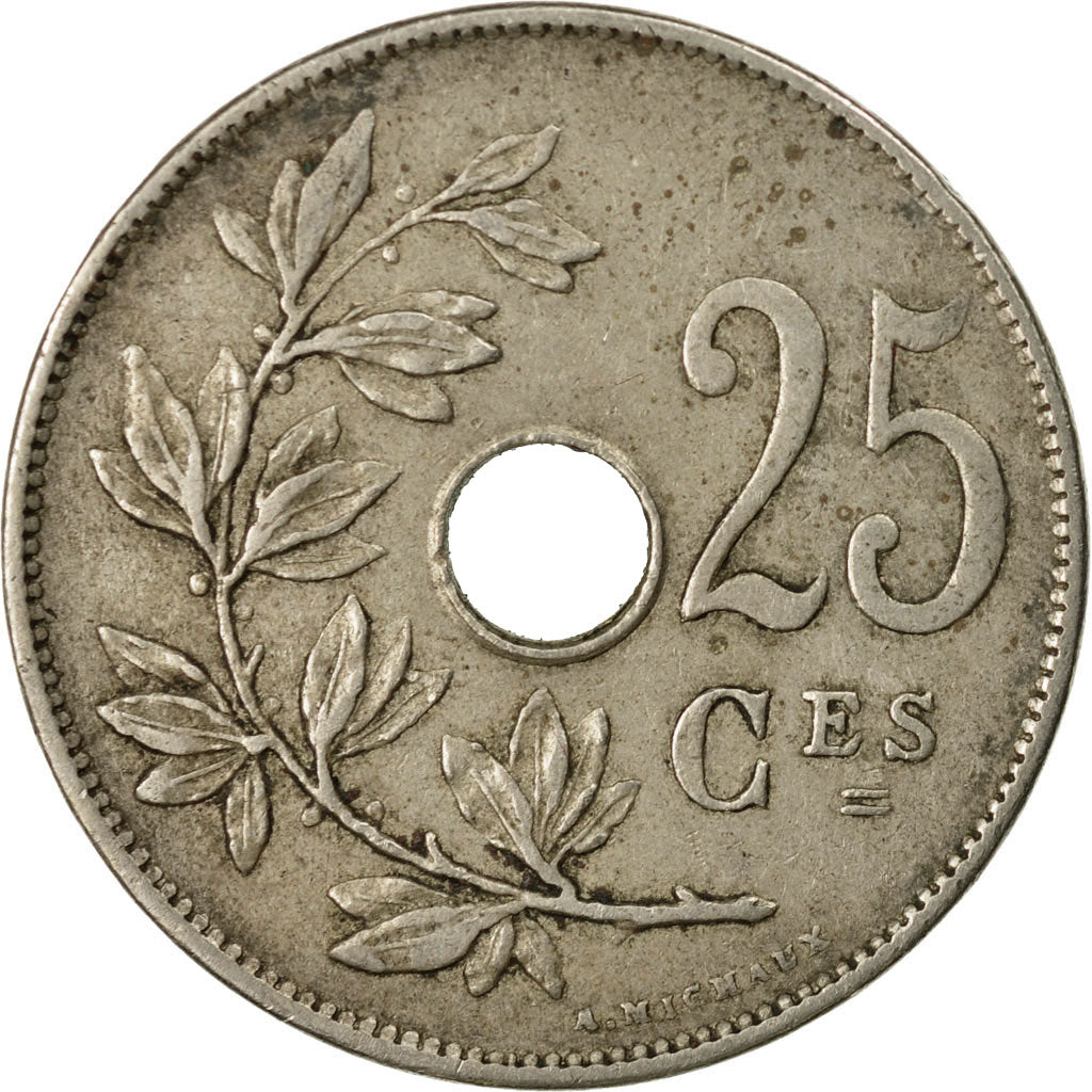 Münze, Belgien, 25 Centimes, 1920, S+, Copper-nickel, KM:68.1