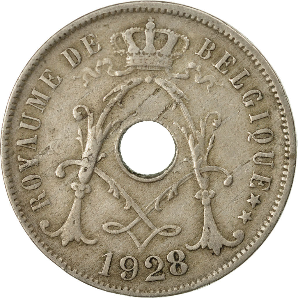 Munten, België, 25 Centimes, 1928, ZF, Copper-nickel, KM:68.1