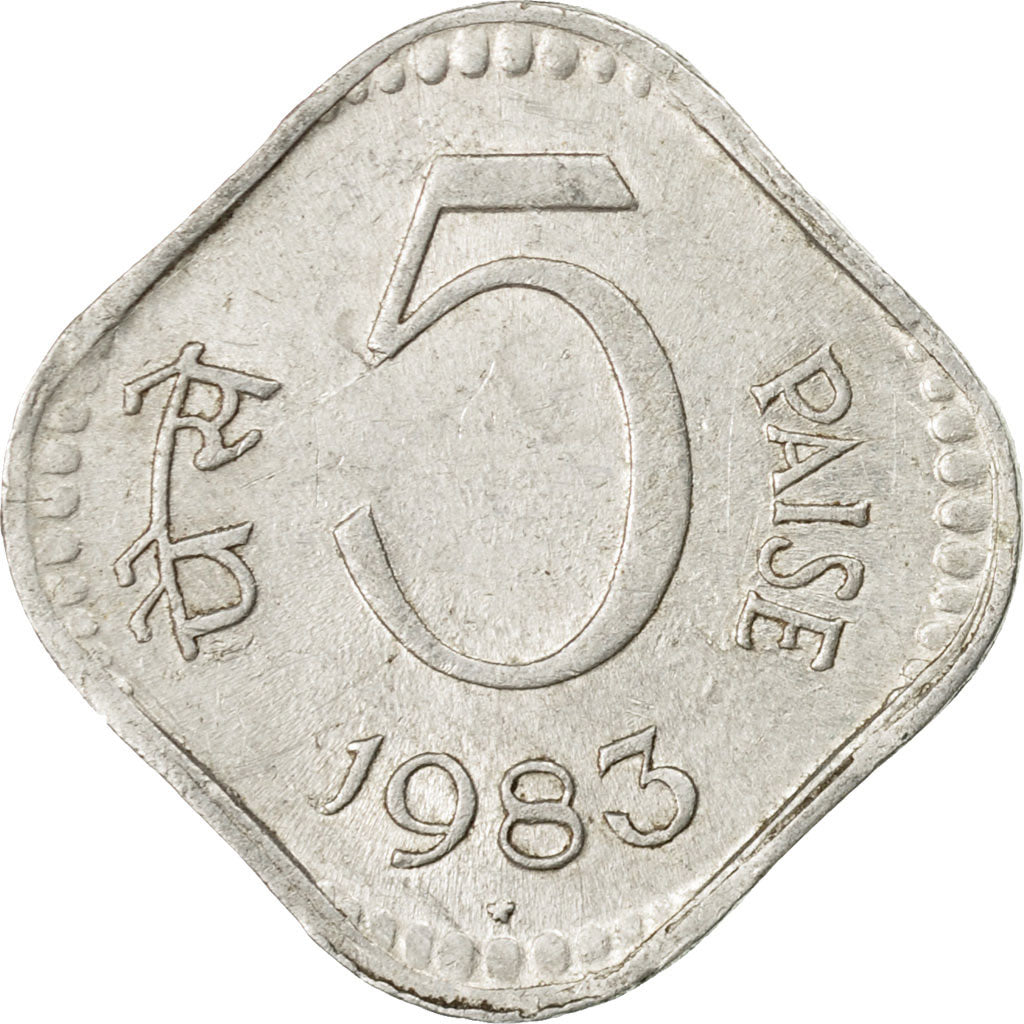 Coin, INDIA-REPUBLIC, 5 Paise, 1983, EF(40-45), Aluminum, KM:18.6