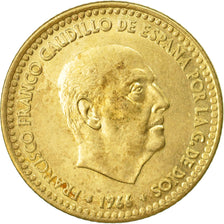 Coin, Spain, Francisco Franco, caudillo, Peseta, 1975, VF(20-25)