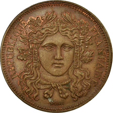 França, 10 Centimes, Concours de Moullé, 1848, Paris, Pattern, Cobre