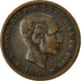 Munten, Spanje, Alfonso XII, 5 Centimos, 1878, Madrid, PR, Bronze, KM:674