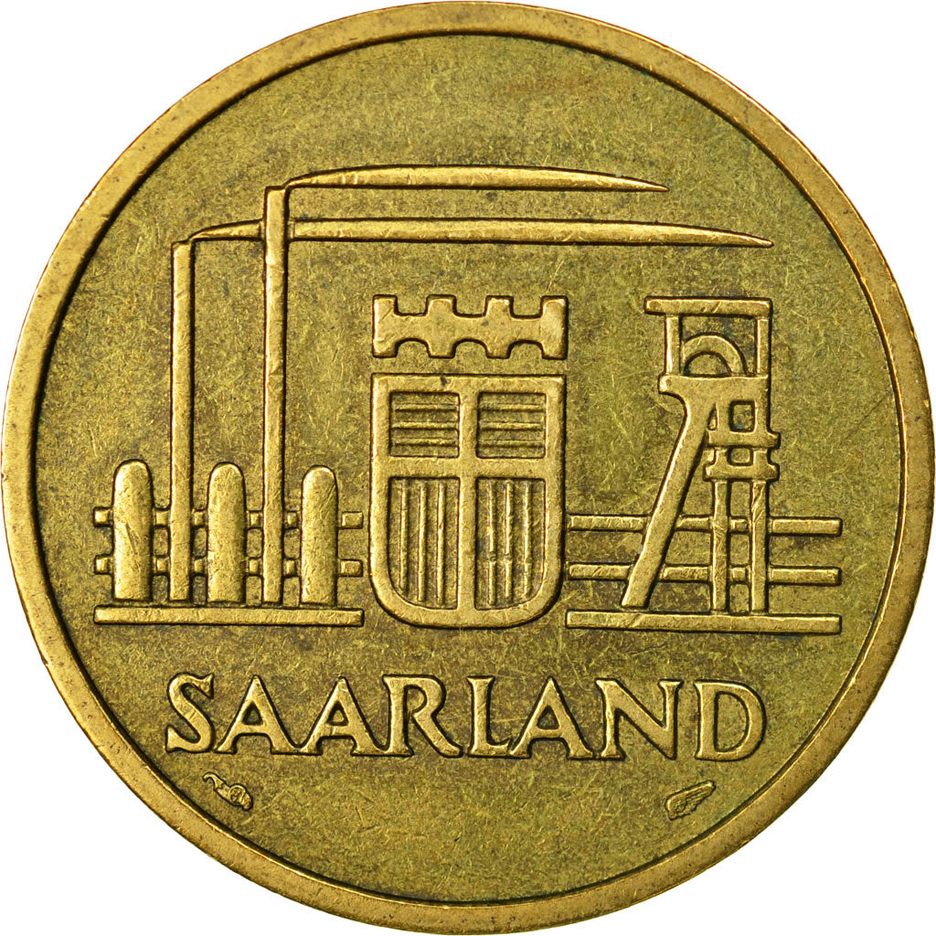 Monnaie, SAARLAND, 50 Franken, 1954, Paris, TTB, Aluminum-Bronze, KM:3