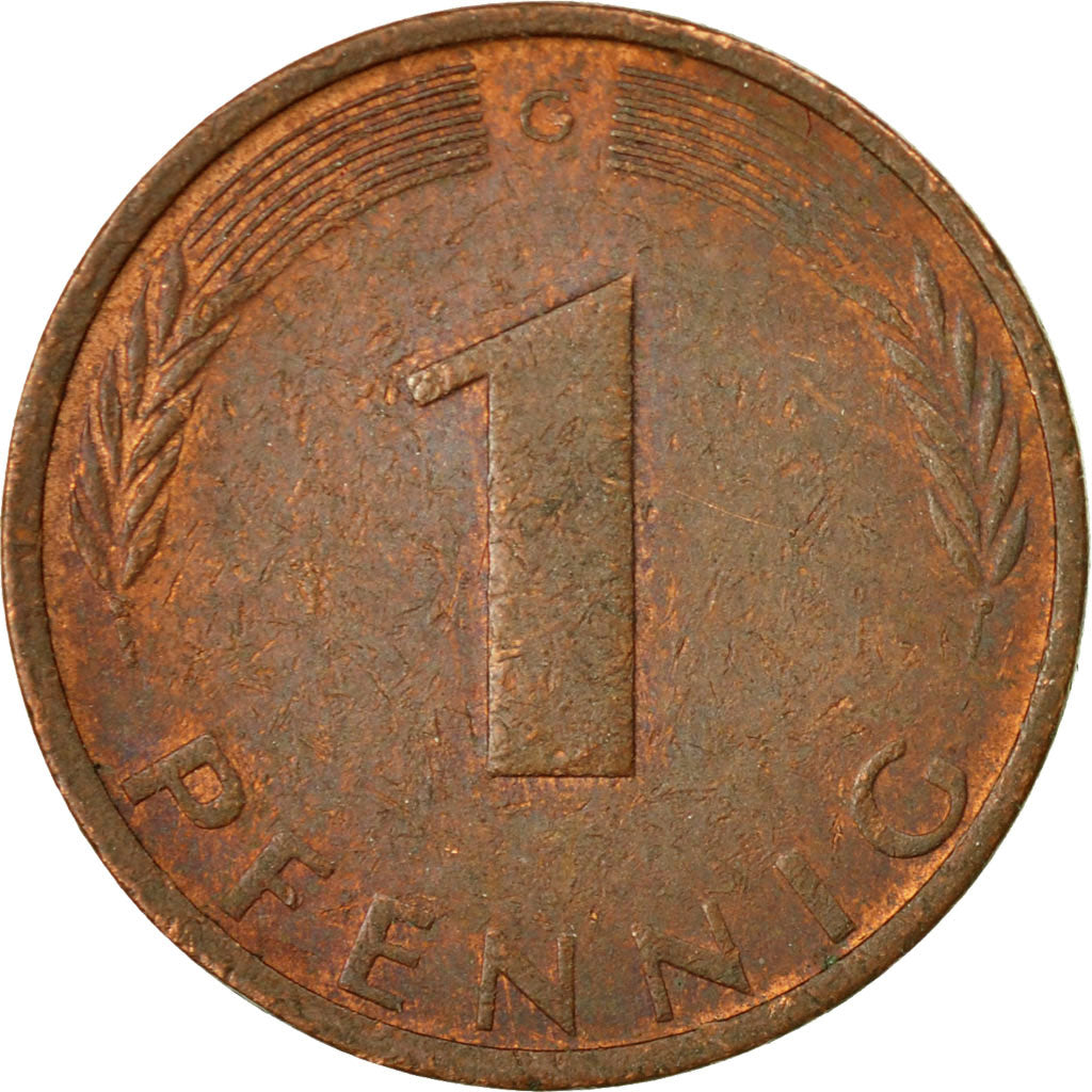 Monnaie, République fédérale allemande, Pfennig, 1976, Karlsruhe, TB+, Copper