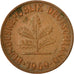 Coin, GERMANY - FEDERAL REPUBLIC, Pfennig, 1969, Stuttgart, VF(30-35), Copper