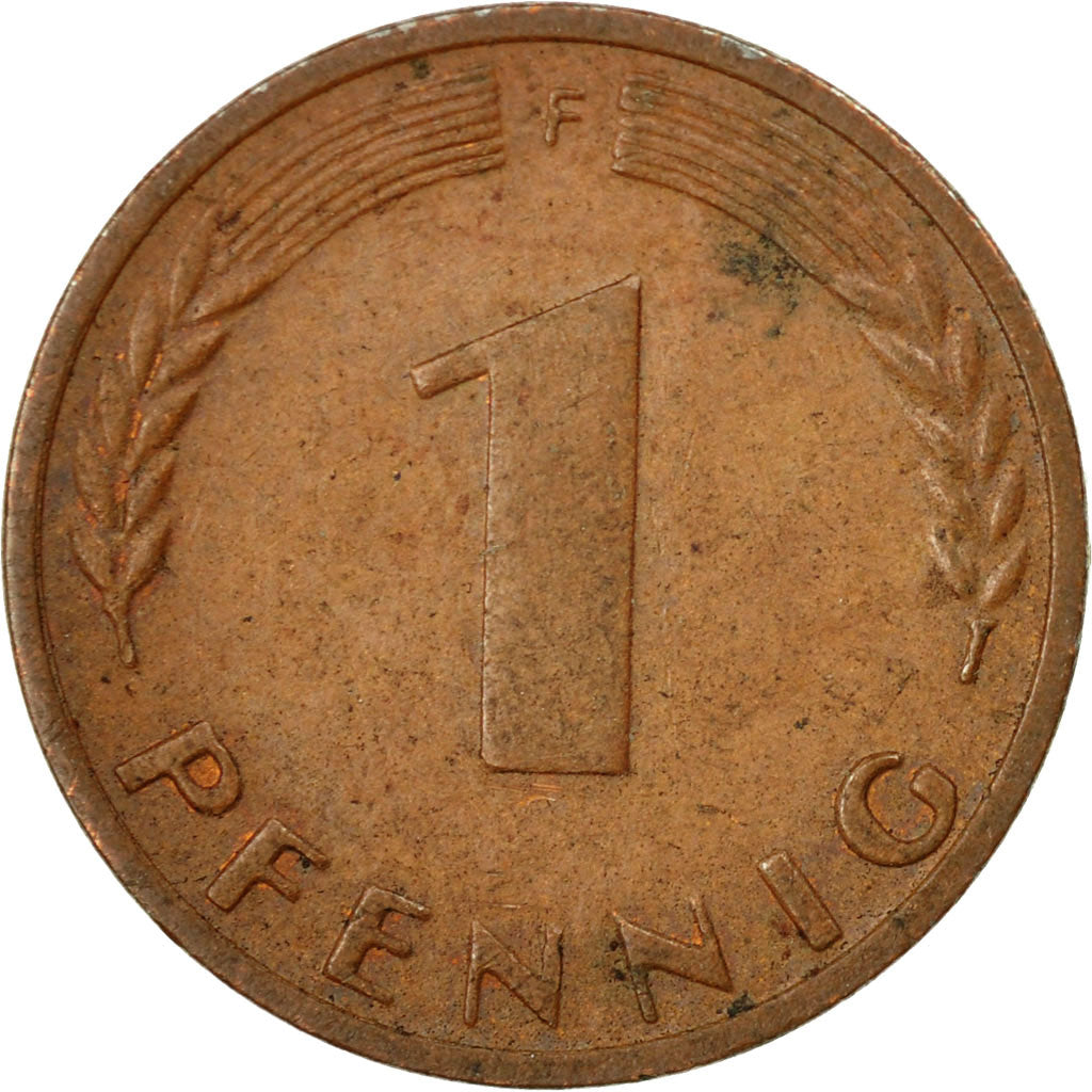 Coin, GERMANY - FEDERAL REPUBLIC, Pfennig, 1969, Stuttgart, VF(30-35), Copper