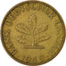 Coin, GERMANY - FEDERAL REPUBLIC, 5 Pfennig, 1949, Stuttgart, VF(30-35), Brass