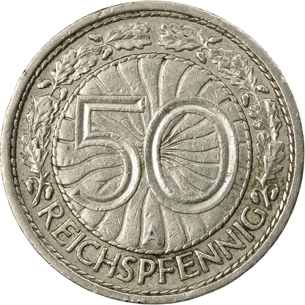 Moneta, GERMANIA, REPUBBLICA DI WEIMAR, 50 Reichspfennig, 1931, Berlin, BB
